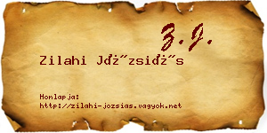 Zilahi Józsiás névjegykártya